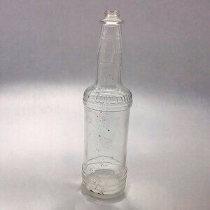 1940s Vintage Wildroot Embossed Ribbed Clear Bottle Hair Tonic Dressing 10.25"T